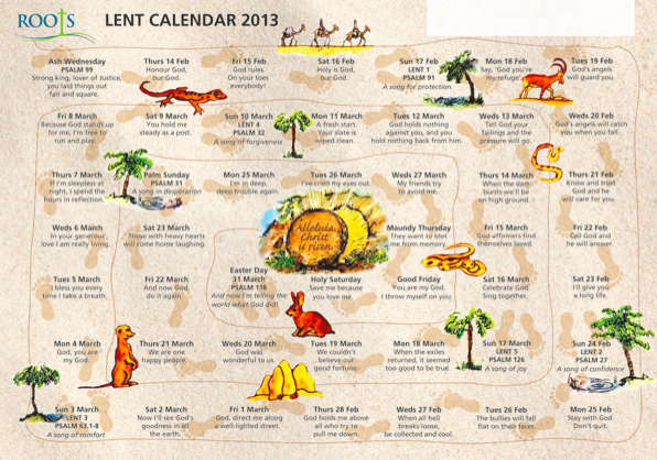 Lent Calendar 2013